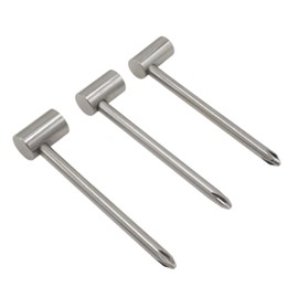 Soundspire 3-Pack Guitar Truss Rod Wrench Set, 6.35/7/8mm Short Shank Hex Keys with Cross Screwdriver for Guitar/Bass Neck Tight Space Adjustment (19mm Alloy Sleeve, Silver)