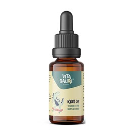 edubily nutrition® Vitasauri Kids D3 Vitamin D Drops for Babies and Children Easy to Swallow Vitamin D3 Drops Dissolved in MCT Oil Suitable for Infants, Babies & Children 20 ml