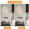 CNMYKYDS Dimmable Plug in Wall Sconce with Touch Switch,Headboard Bedside