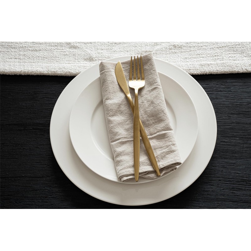 Square House New Bone China 12 Piece Dinnerware Set, Santorini