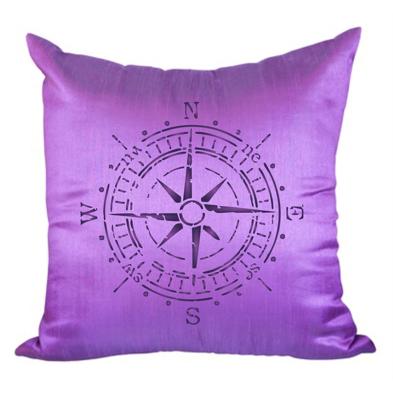 Antique Compass Stencil, 14 x 14 Inch (L) - Vintage