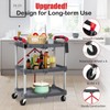 Collapsible Service Cart with Wheels Lockable, 168LBS Capacity Folding Utility