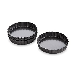 Mrs. Anderson’s Baking Quiche Pan Set, Non-Stick Carbon Steel, 4.25-Inches, Set of 4