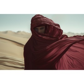 JPXH Medieval Scarf Hooded Renaissance Roman Shawl Suitable for both Men and Women-Red