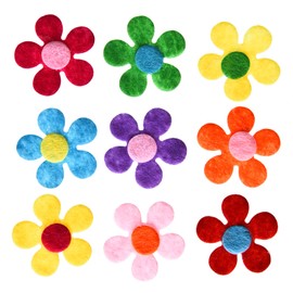Sumind 100 pieces Felt Flowers, Fabric Flower Embellishments for DIY Crafts Various Colours