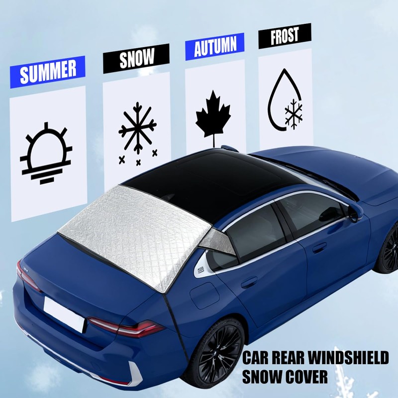 Zpana Car Magnetic Rear Windshield Snow Cover, Vehicle Rear Window