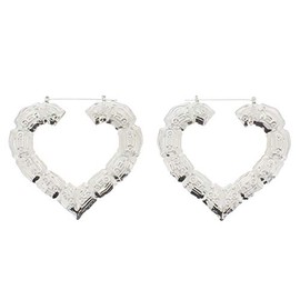 Zac's Alter Ego Bamboo Style Gold & Silver Patterned Earrings