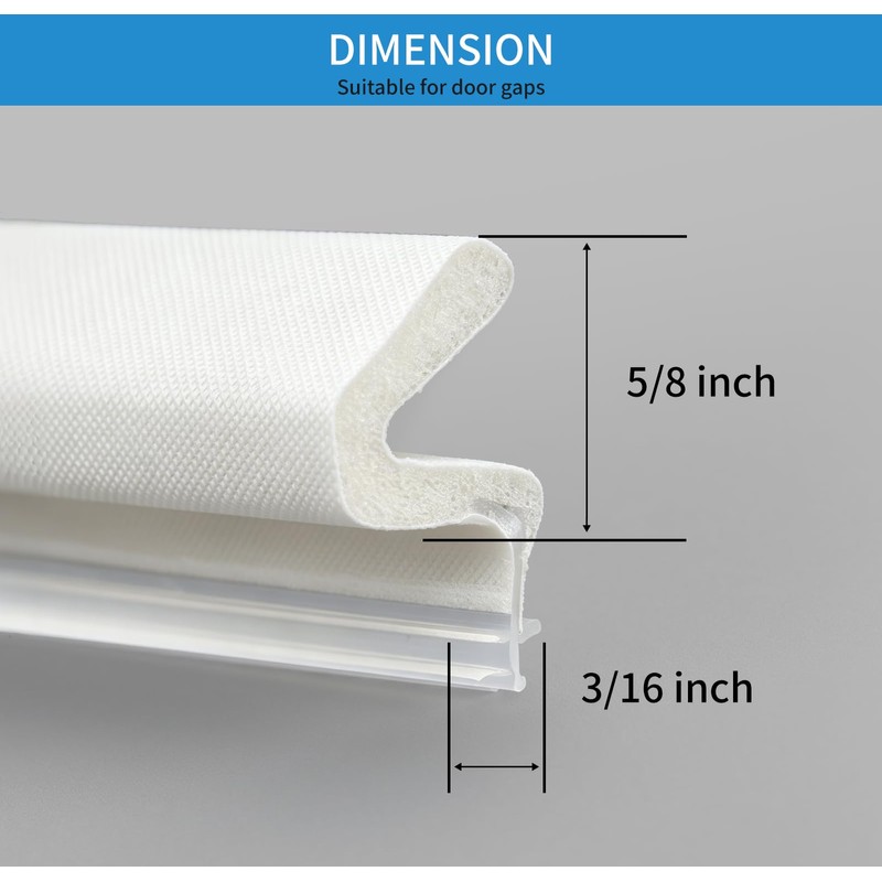 26FT Weather Stripping Door Seal,V-Shaped Q Foam,Door Weather Stripping,Door Seal