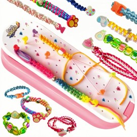 Frehapkids Friendship Bracelet Making Kit for Girls 8-12, Arts and Crafts Supplies String Bracelets Jewelry Maker Tool, Birthday Christmas Easter Gifts Toys for 6 7 8 9 10 11 12 Year Old Kids