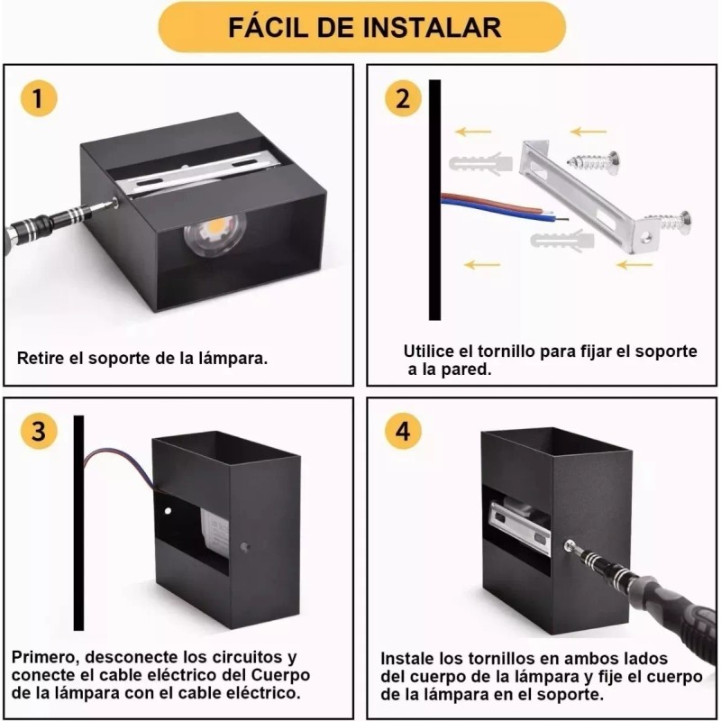 lampara pared LED 12w Luz De Pared Luz Arbotante Led