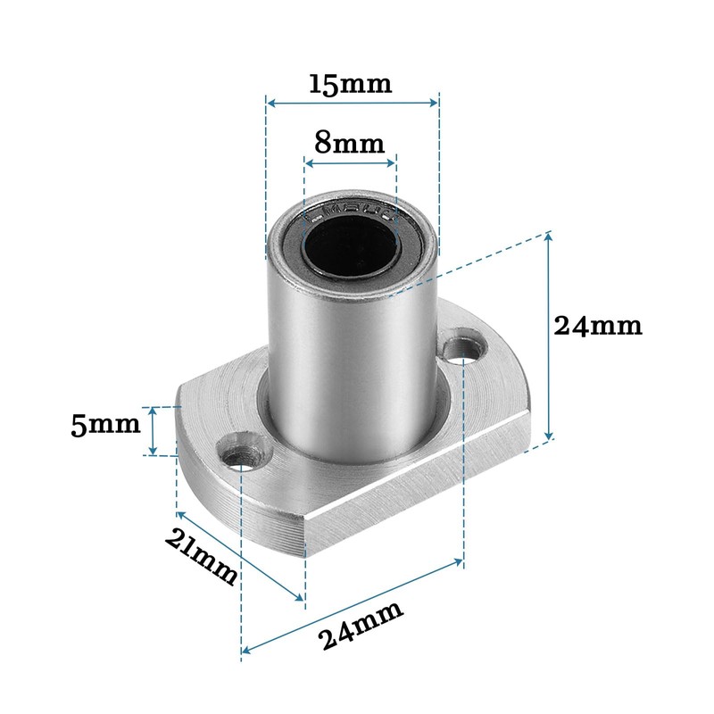QUARKZMAN LMH8UU Linear Ball Bearings x 2 Pieces Chrome Steel