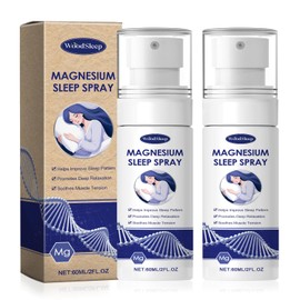 2Pcs Magnesium Oil Spray-Pure & Organic Natural Magnesium Oil Bottle,Skin & Body Natural Magnesium Oil Spray,Magnesium Oil Spray for Soothing Relief & Relaxation and Better Sleep