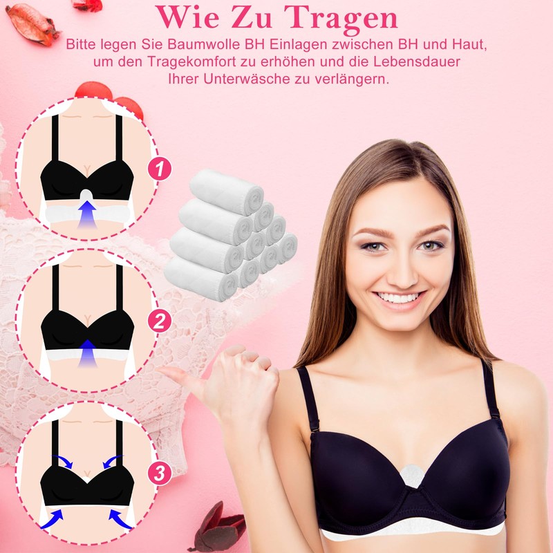 Nakutita Pack of 10 Bra Inserts, Sweating, Underbust Sweat Protection