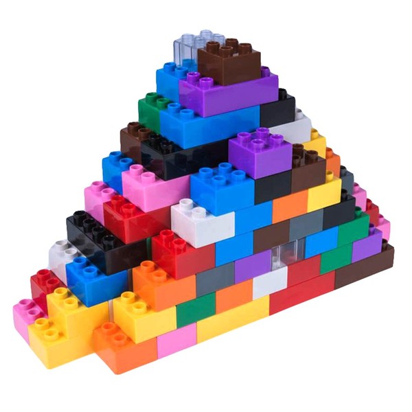 Strictly Briks - Big Briks Set - 204 Pieces - 12 Rainbow Colors - Large Building Blocks for Ages 3 and Up