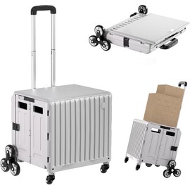 Biarts Utility Cart Stair Climber Wheels- Foldable, Compact Design for Easy Navigation, Ideal for Home or Office Use, Easter Gifts & Shopping - Colour: Pink