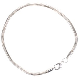VILLCASE Snake Chain Bracelet, Women Moments Slider Charms Bracelet Silver Plated Snake Chain for Women Bracelet DIY Jewelry Making