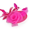Women Feather Fascinator Hat Flower Pillbox Hat Wedding Bridal Headdress