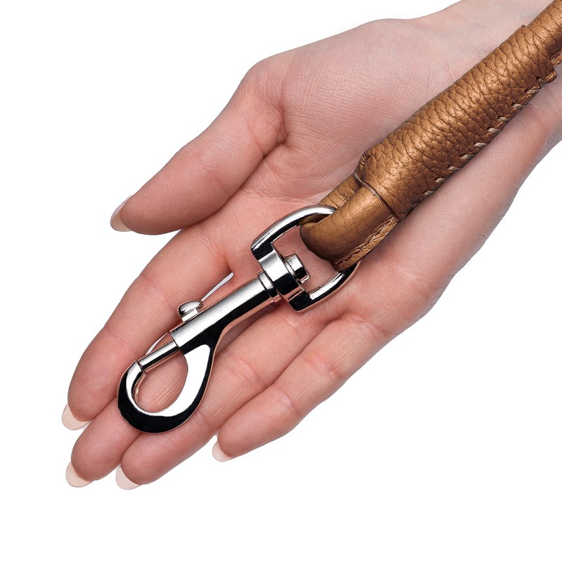 OOPSDOGGY Rolled Leather Dog Lead 6ft Heavy Duty Training Leash