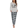 Ekouaer Pajamas Sets for Women's Long Sleeve with Plaid Pants