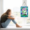 Viveta Hummingbird Stained Glass Window Hanging, Stained Glass Suncatchers for