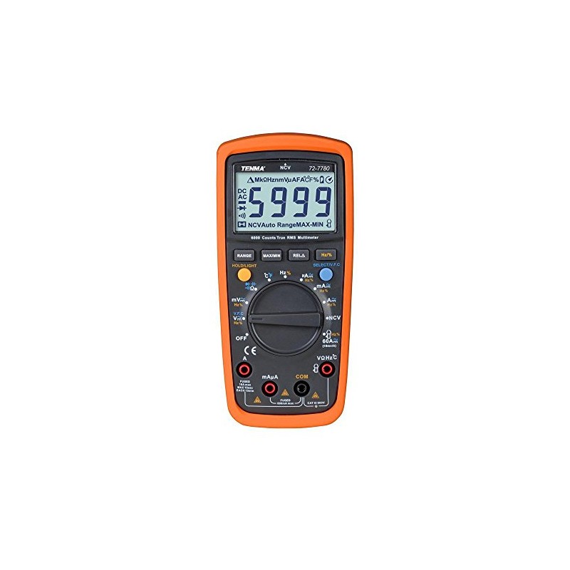 72-7780 - Handheld Digital Multimeter, 6000 Count, True RMS, Auto,