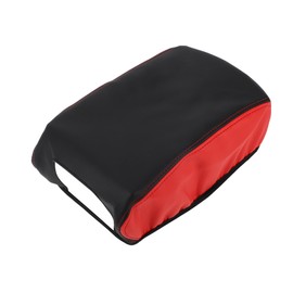 REPAIROCK Car Center Console Lid Armrest Cover for Jeep Wrangler JK 2011-2017 Middle Console Pad Armrest Protector without Storage Bag Black Red