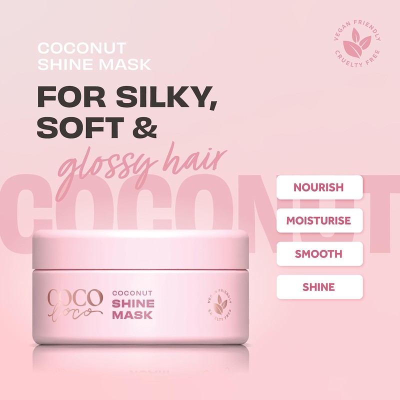 Lee Stafford Coco Loco Agave Coconut Shine Mask Treatment, White,