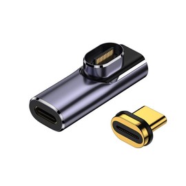 Sisyphy USB Type C Magnetic Adapter 40Gbps Video Output (L-Shape 1 Sheet), Type C Magnet Converter, Adapter, 8K @ 60Hz, 4k@144Hz Video Transfer, PD3.1, 140W, Maximum Charging, eGPU Compatible, USB4.0,
