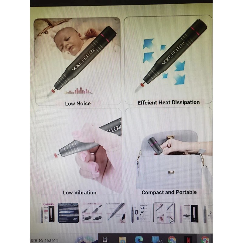 yokefellow Electric Nail Drill Machine For Manicure Milling Cutter Set