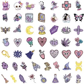 AUCEKO Pack of 50 Apothecary Sticker Pack Witch Sticker Set Waterproof Vinyl Sticker for Laptop Children Cars Motorcycle Bicycle Skateboard Luggage Suitcase Computer Sticker Graffiti Decal