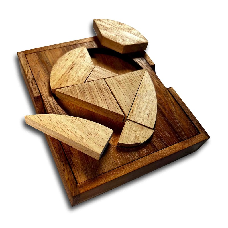 Tangram Egg wood puzzle and brain teaser