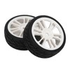 2PCS RC Racing Tire Plastic Wheel Hub and Rubber Tire