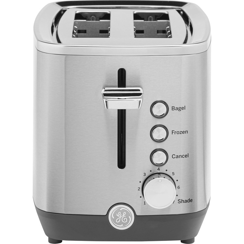 GE 2 Slice Stainless Steel Toaster, Extra Wide Slots for