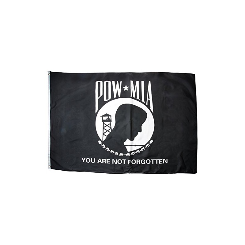 Quality Standard Flags POW MIA Polyester Flag, 4 by 6'