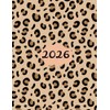 Leopard Print 2026 A4 Desktop Diary With Week To Page: