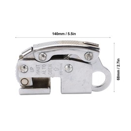 Fall Rope Grab, Alloy Steel Climbing Ascender Safety Harness Self Locking Climbing Rope Grab for Rock Climbing Mountaineering Tree Arborist Expedition