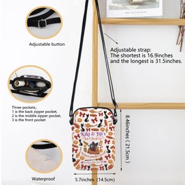 Kiki&Jiji’s Bed And Breakfast Inspire Crossbody Bag Kiki's Anime Lover Gift Black Cat Lover Shoulder Bag Animated Movie Gift (KIKI CB CA)