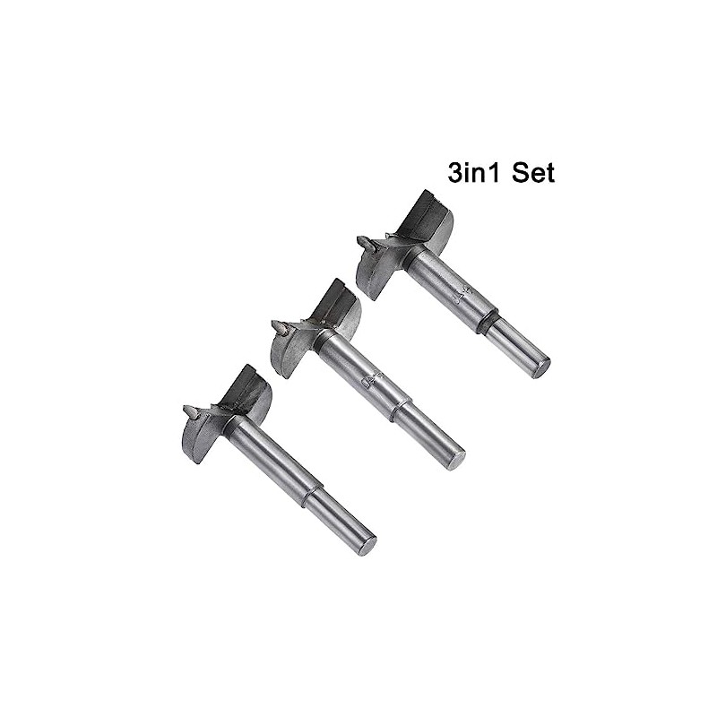 MACHSWON 3 PCS Forstner Drill Bits Tungsten Carbide Wood Hole