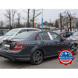 Made in USA - Trims Express 2008-2014 Mercedes C-Class/W204 6Pc Chrome Pillar Post Stainless Steel Trim