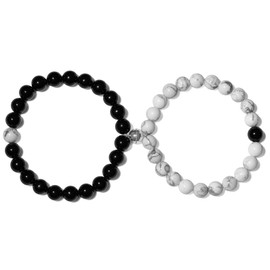 COAI Partner Bracelets with Magnet, Schorl howlite, Schorl
