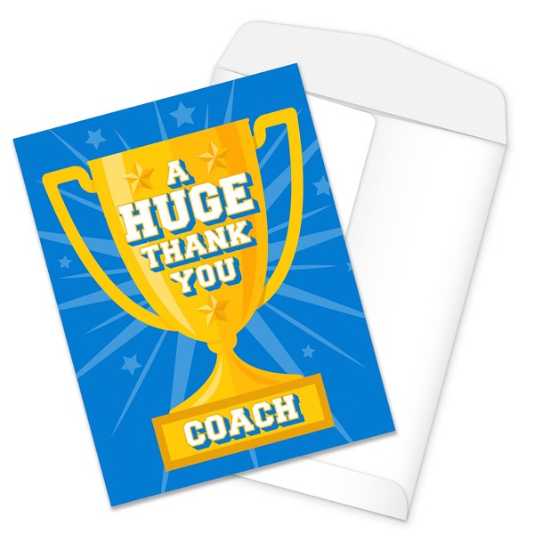 Canopy Street Large Thank You Coach Greeting Card / 8.5"