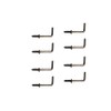 IDEALSV Small Antique Brass Screw in Hooks 5/8" L Shape