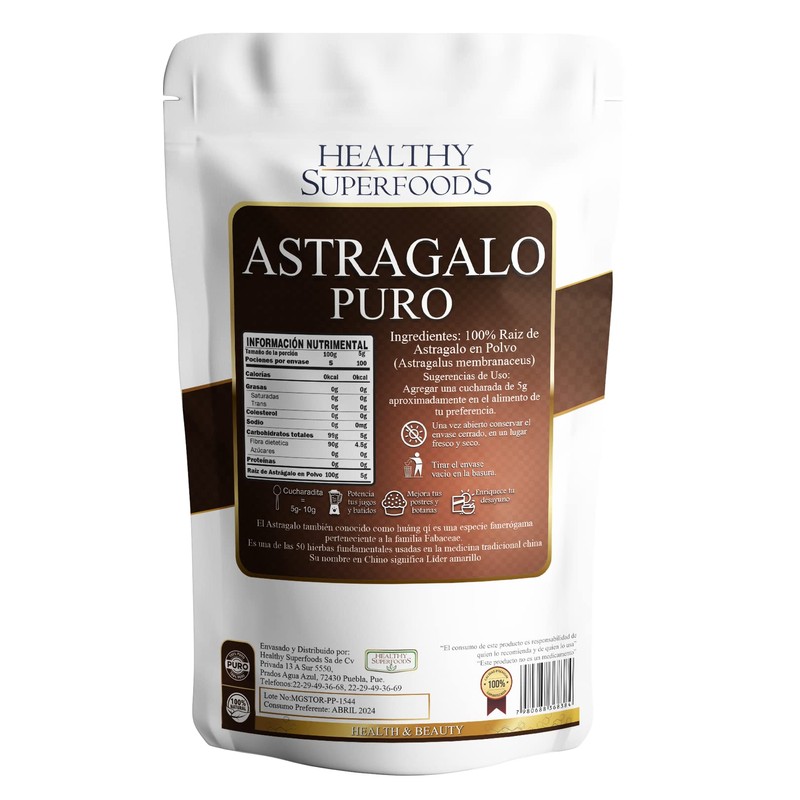 Astragalo En Polvo Premium 500g Astragalus