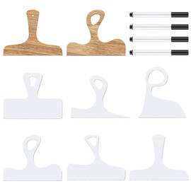 TRINKA Charcuterie Board Template Set - 6 Pcs Acrylic Router Templates for Woodworking | Handle Cutting Board Templates with 4 Pens | Angled Curvy Tracing Stencils Guide Tools for Kitchen