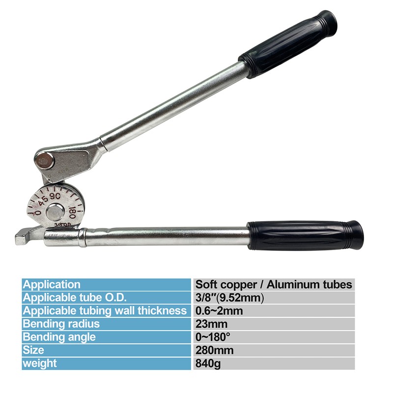 HFS(R) 3/8" OD Tubing Bender Manual Bender 180° HVAC Soft