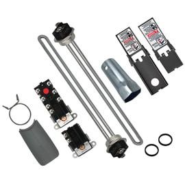 LONG TERM EWH-05 Electric Water Heater Tune-Up Kit, Includes 4500W 240V Water Heater Elements, Upper Thermostat, Lower Thermostat, Protective Covers, Elements Gaskets, Quick Change Tool, Two Wrench
