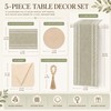 Boho Table Runner and Placemats Set of 6, Modern Farmhouse