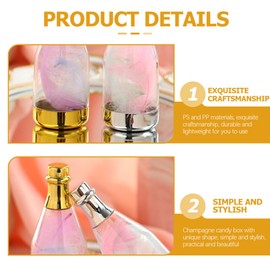 20PCS Mini Bottles Candy Bottle Container Plastic Clear Bottles Bulk Favors for Shower Wedding Box Gold