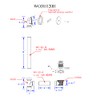 Uni-Green Black 1-1/2” Tubular Tip-Toe Bathtub Waste Drain Kit, Coarse