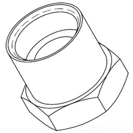 T&S Brass 016157-25 Adapter, 7/8-20" Female Thread x 1/2" NPT Female Thread